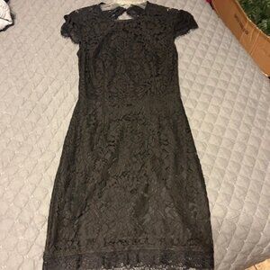 Black dress with lace overlay